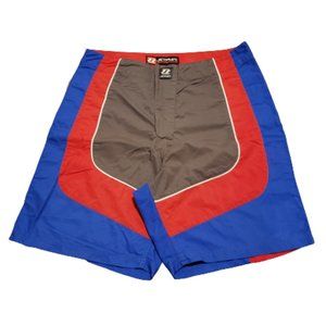 Jetpilot Board Shorts Wakeboarding Gray Blue Red Men's 36 Beach Summer Surfing